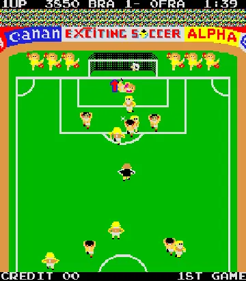 Exciting Soccer (alternate music) screen shot game playing